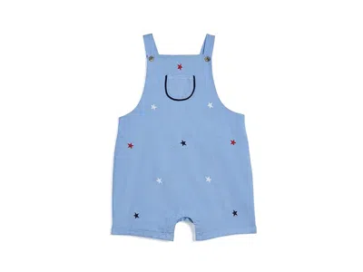 Janie And Jack Kids' Flag Embroidered Overalls (infant) Boy's Clothing Blue: 12-18 Months One Size