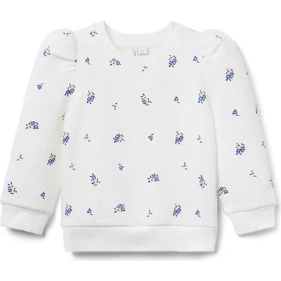JANIE AND JACK JANIE AND JACK FLORAL QUILTED SWEATSHIRT