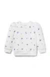 Janie And Jack Floral Quilted Sweatshirt In White