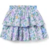 Janie And Jack Floral Tiered Skirt In Purple