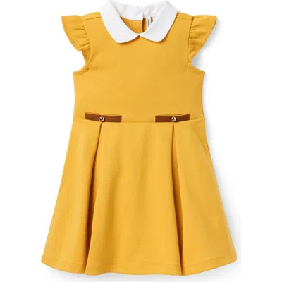 Janie And Jack Babies'  Flutter Sleeve Ponte Dress In Yellow