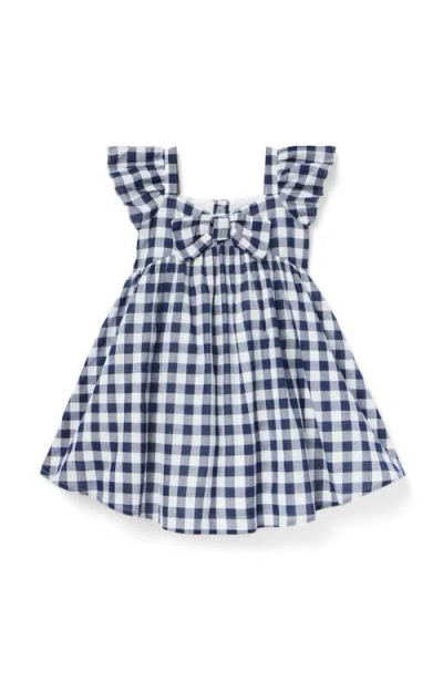 Janie And Jack Babies'  Gingham Bow Dress In Blue