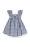 Janie And Jack Gingham Bow Dress In Blue