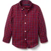 Janie And Jack Gingham Flannel Shirt In Red