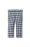 Janie And Jack Gingham Ponte Pant In Blue