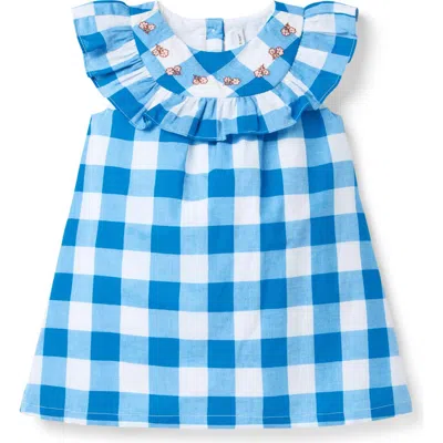 Janie And Jack Kids'  Gingham Ruffle Dress In Blue