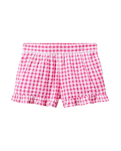 Janie And Jack Gingham Ruffle Short In Red