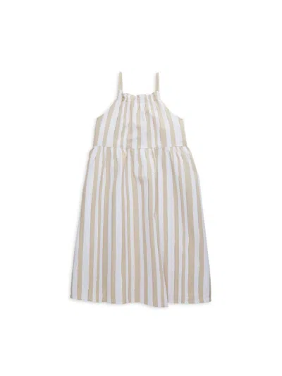 Janie And Jack Kids'  Girl's Striped Dress In Gold