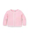 Janie And Jack Girls' Baby Cable Knit Cardigan - Baby In Pink