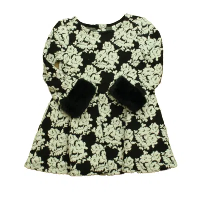 Janie And Jack Kids' Girls Black Ivory Dress