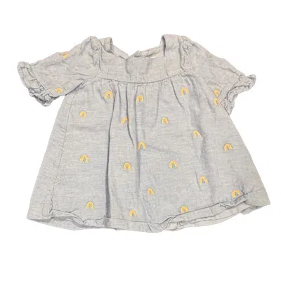 Janie And Jack Kids' Girls Blue Butterflies Dress In Black