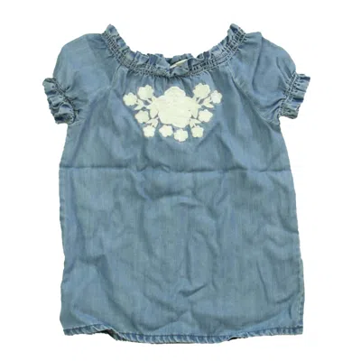 Janie And Jack Kids' Girls Blue Ivory Dress