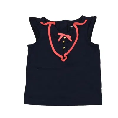 Janie And Jack Kids' Girls Blue Pink T-shirt Size: 12-18 Month