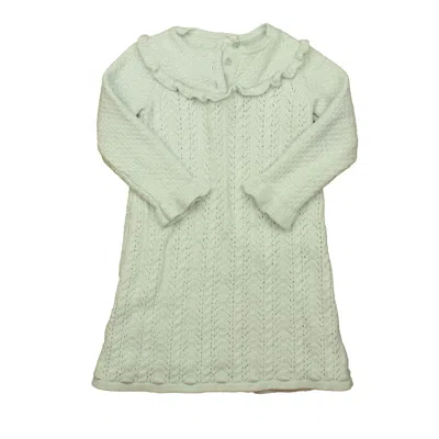 Janie And Jack Kids' Girls Blue Sweater Dress In Green