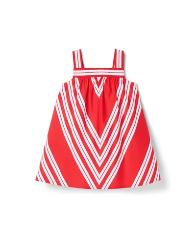 Janie And Jack Girls' Bold Stripe Dress - Little Kid, Big Kid In Red