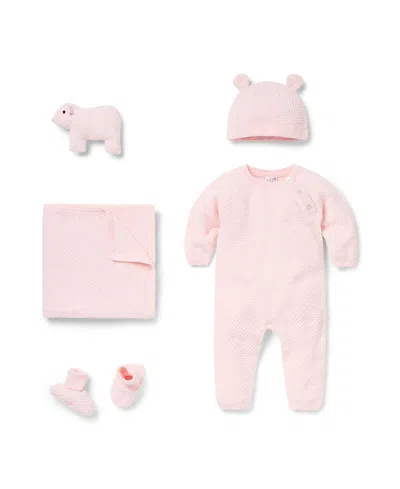 Janie And Jack Kids'  Girls' Bundle Of Love Textured Knit Gift Set - Baby In Pink
