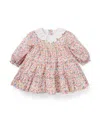 Janie And Jack Girls' Ditsy Floral Eyelet Collar Dress - Baby In Pink