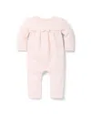 Janie And Jack Girls' Floral Quilted One-piece - Baby In Pink
