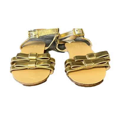 Janie And Jack Kids' Girls Gold Sandals