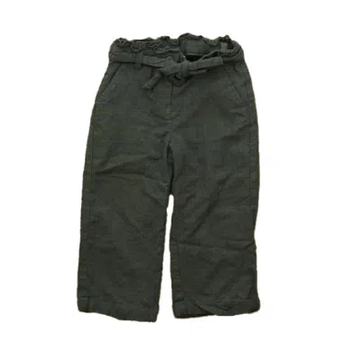 Pre-owned Janie And Jack Kids' Girls Gray Pants In Grey