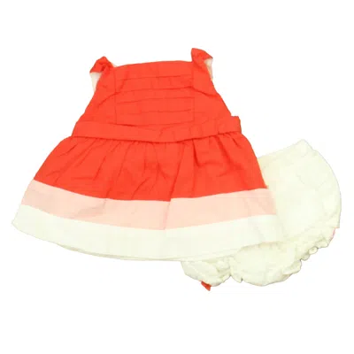 Janie And Jack Kids' Girls Red Pink Dress In Orange