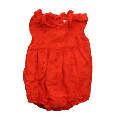 Janie And Jack Kids' Girls Red Romper