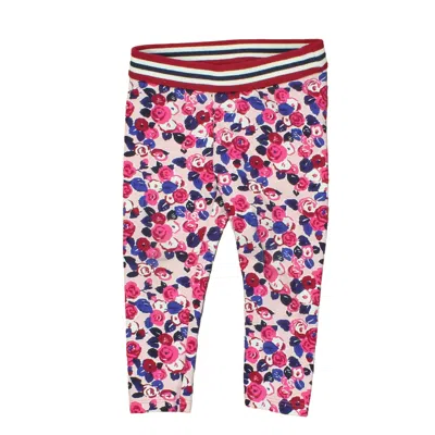 Pre-owned Janie And Jack Kids' Girls Red White Pink Blue Leggings In Multi