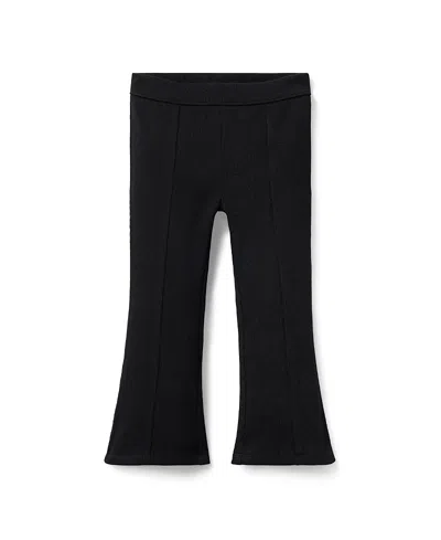 Janie And Jack Girls' Ribbed Flare Pant - Baby, Little Kid, Big Kid In Black