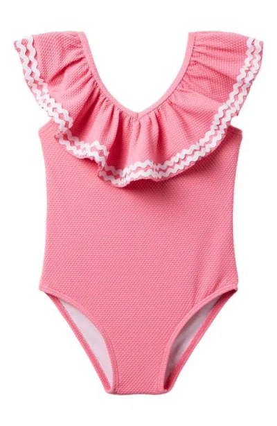 Janie And Jack Kids'  Girls Ric Rac Two Piece Swim In Pink