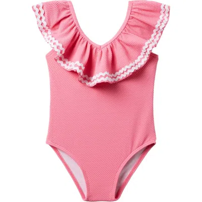 Janie And Jack Babies'  Girls Ric Rac Two Piece Swim In Pink