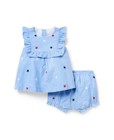 Janie And Jack Kids'  Girls' Stars Set - Baby In Blue