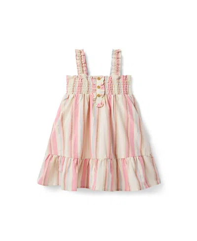 Janie And Jack Girls' Stripe Dress - Little Kid, Big Kid In Pink
