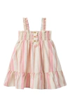 Janie And Jack Girls' Stripe Dress - Little Kid, Big Kid In Pink