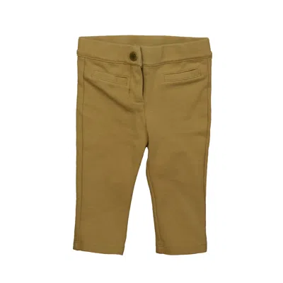 Pre-owned Janie And Jack Kids' Girls Tan Leggings In Green