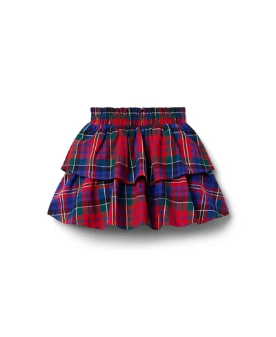 Janie And Jack Girls' Tartan Tiered Skirt - Baby, Little Kid, Big Kid In Purple
