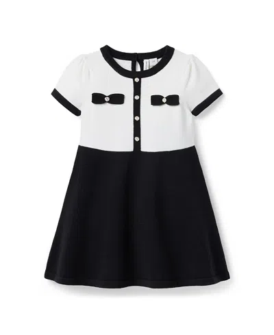 Janie And Jack Girls' The Bow Sweater Dress - Baby, Little Kid, Big Kid In Multi