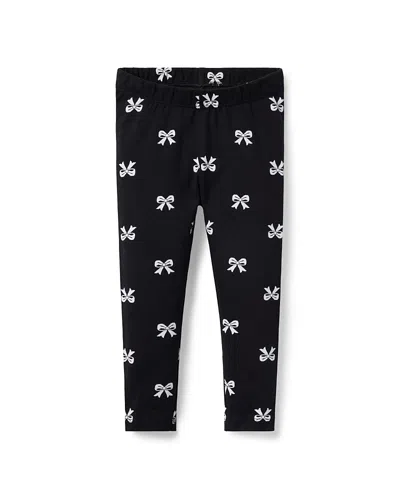 Janie And Jack Girls' The Everyday Bow Legging - Baby, Little Kid In Black