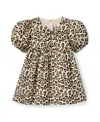 Janie And Jack Girls' The Leopard Bow Dress - Baby, Little Kid, Big Kid In Multi