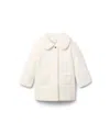 Janie And Jack Girls' The Sherpa Coat - Baby, Little Kid, Big Kid In White