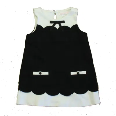 Pre-owned Janie And Jack Kids' Girls White Black Dress
