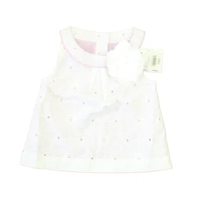 Pre-owned Janie And Jack Kids' Girls White Purple Blouse