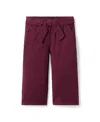 Janie And Jack Girls' Wide Leg Tie Waist Pant - Baby, Little Kid, Big Kid In Burgundy