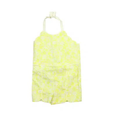 Janie And Jack Kids' Girls Yellow White Romper