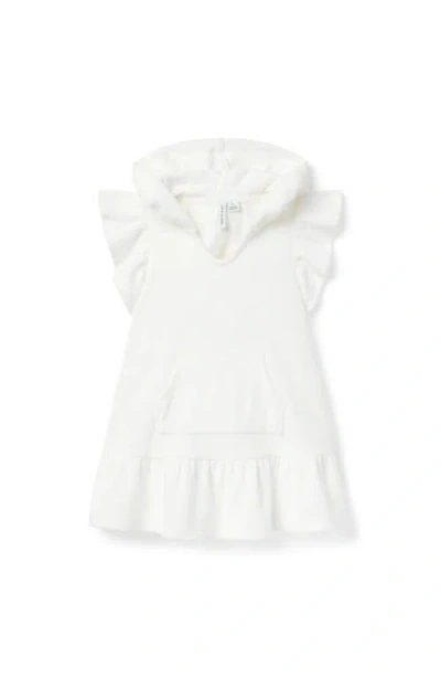 Janie And Jack Kids'  Hooded Terry Swim Cover-up In White