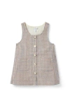 Janie And Jack Houndstooth Jacquard Jumper In Brown
