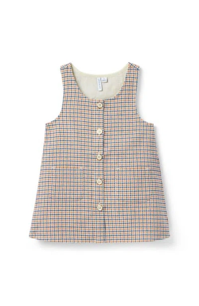 Janie And Jack Kids'  Houndstooth Jacquard Jumper In Brown