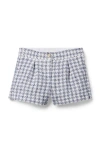 Janie And Jack Houndstooth Tweed Short In Gray