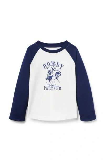 Janie And Jack Kids'  Howdy Baseball Raglan Sleeve Tee In Multi