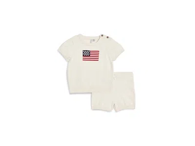 Janie And Jack Kids' Ivory Flag Sweater Set (infant) Boy's Clothing Off White: 6-12 Months One Size In Neutral