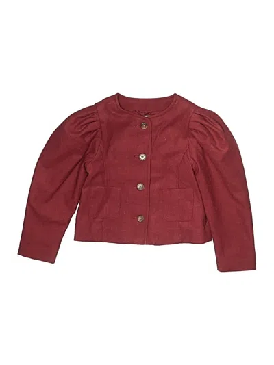 Pre-owned Janie And Jack Kids' Jacket In Burgundy
